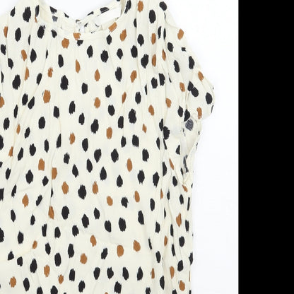 Womens UK Size 4 H&M Beige Basic Blouse