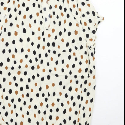 Womens UK Size 4 H&M Beige Basic Blouse