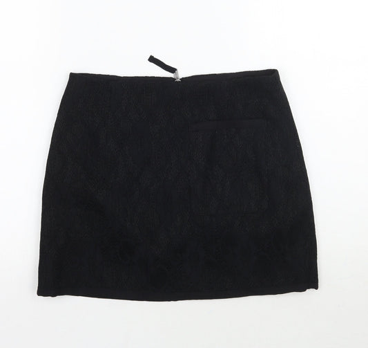 Womens UK Size 10 Topshop A-Line Rayon Skirt