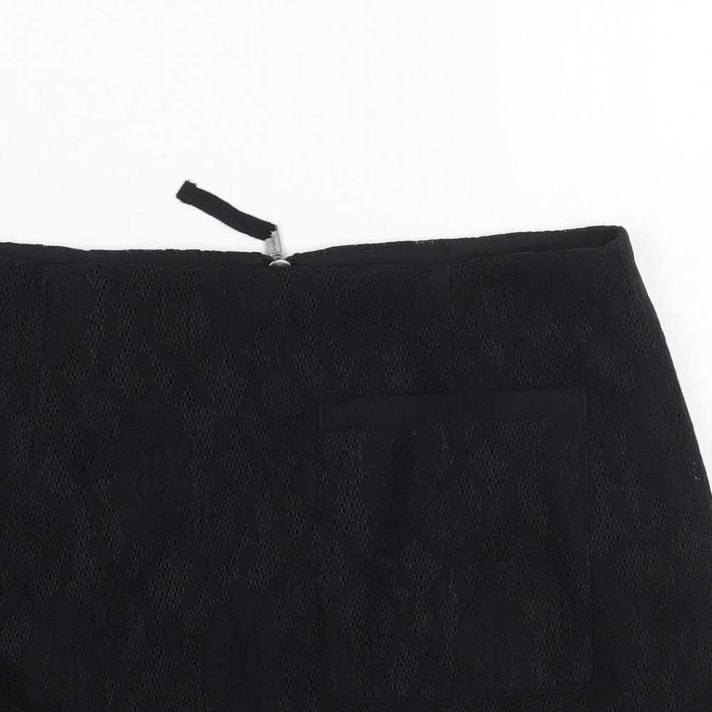 Womens UK Size 10 Topshop A-Line Rayon Skirt