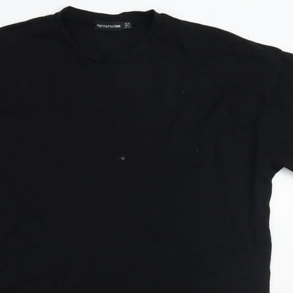 Womens UK Size 12 PRETTYLITTLETHING Black Basic T-Shirt