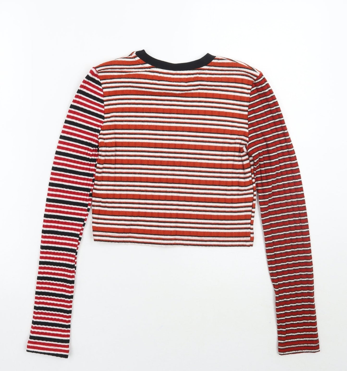 Womens UK Size 6 Topshop Red Basic T-Shirt
