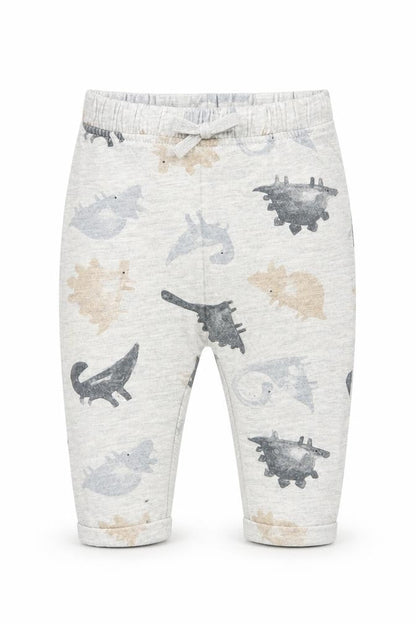 Front view of Tu Baby Grey Geometric sweatpants, size 3-6, Months