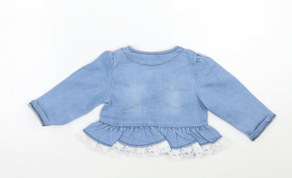 Preworn Girls Blue   Jacket  Size 2 Years
