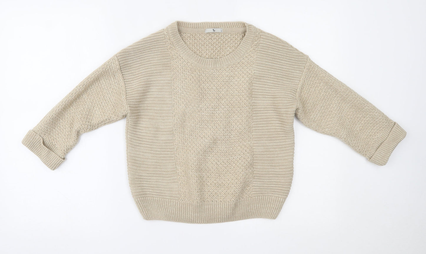TU Womens Beige   Pullover Jumper Size 10