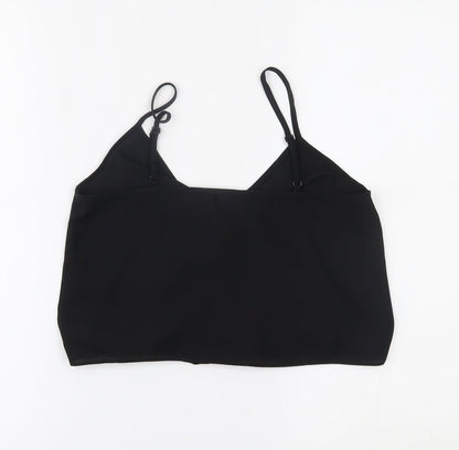 Miss Selfridge Womens Black   Cropped Tank Size 8