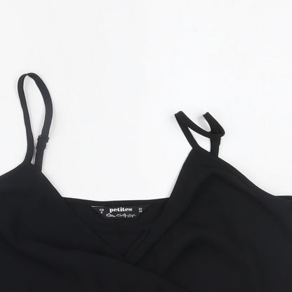 Miss Selfridge Womens Black   Cropped Tank Size 8