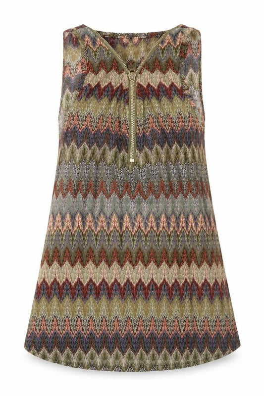 Front view of golden live women’s multicoloured basic tank one size