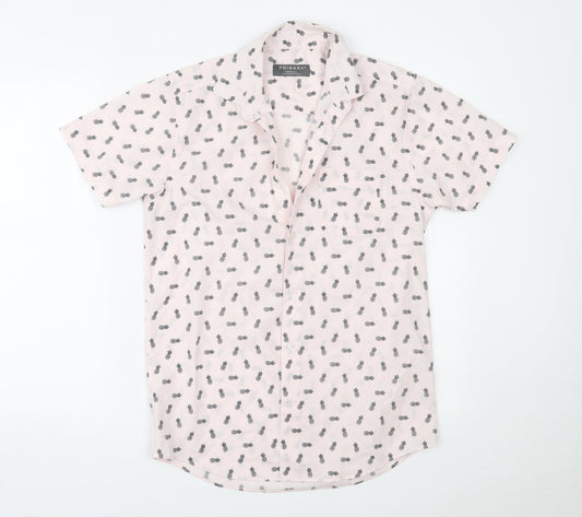 Primark Mens Pink    Button-Up Size XS