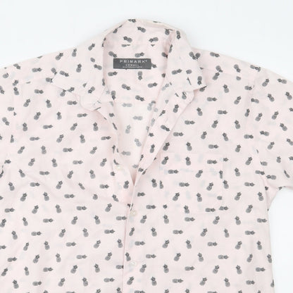Primark Mens Pink    Button-Up Size XS