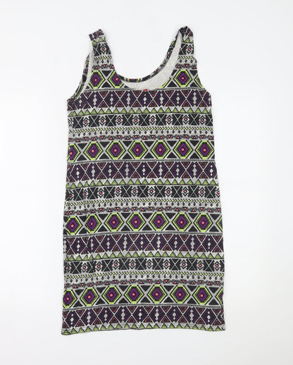 H&M Womens Multicoloured Geometric  Bodycon  Size M