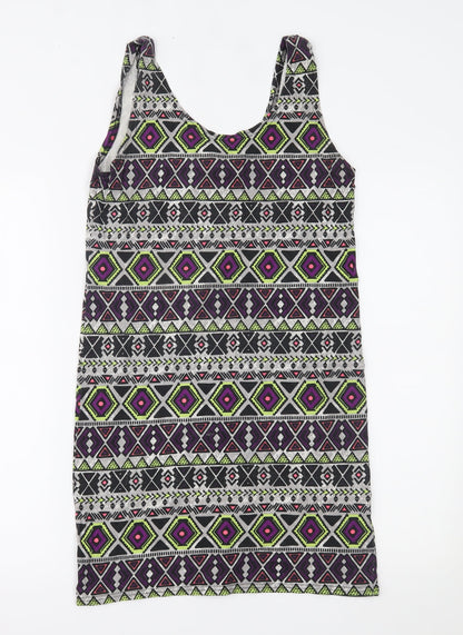 H&M Womens Multicoloured Geometric  Bodycon  Size M