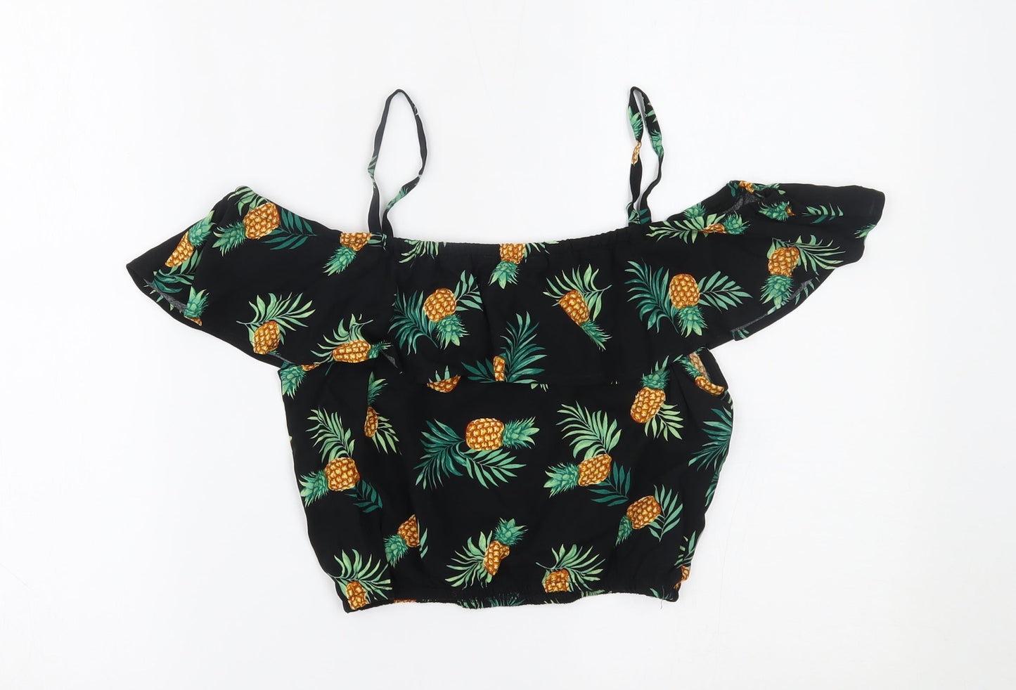 New Look Girls Black   Cropped Blouse Size 12 Years