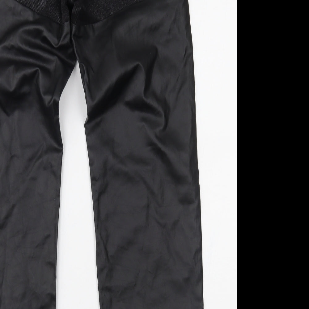 Misspap Womens Black  Denim Straight Jeans Size 6 L34 in