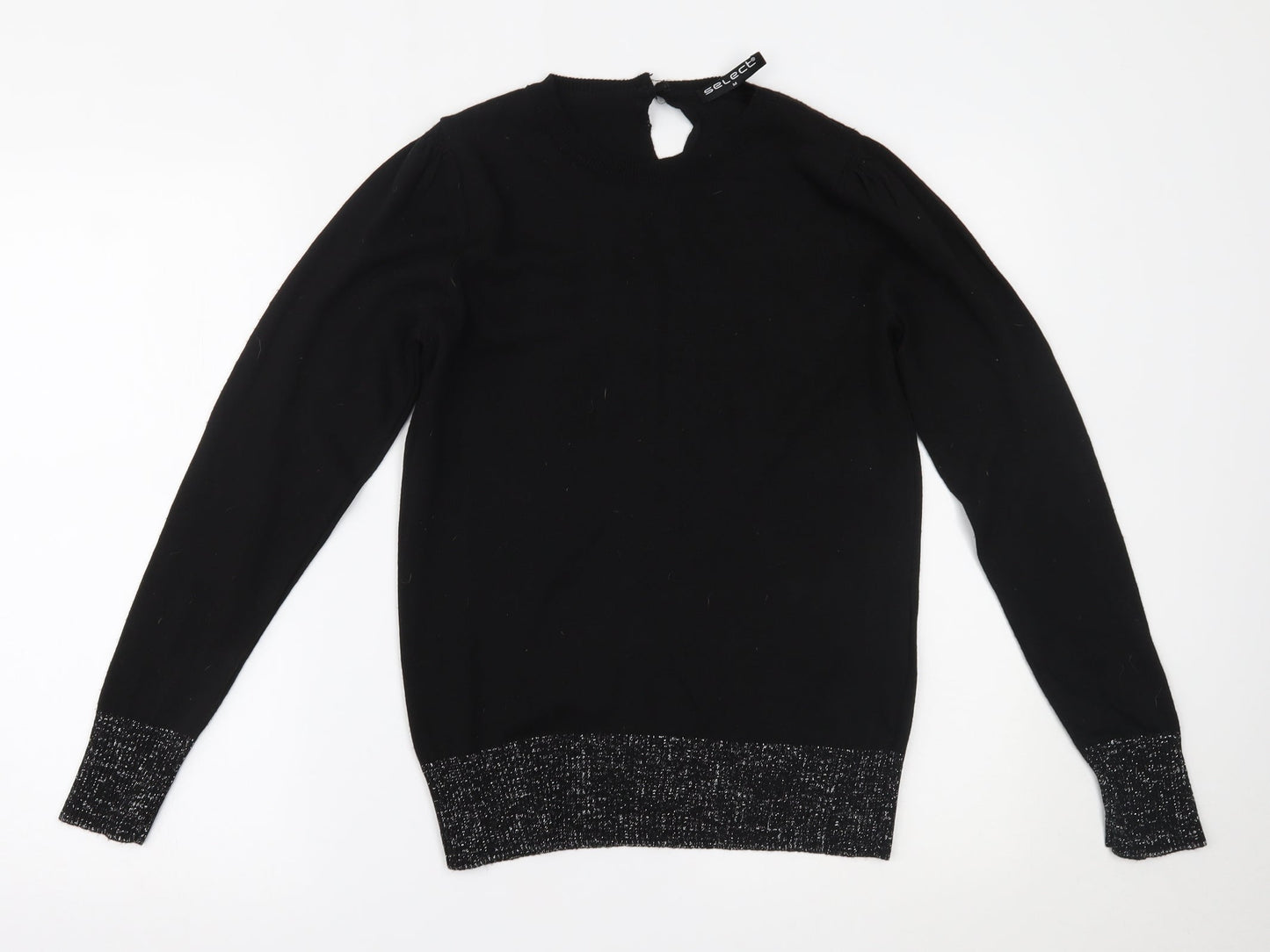 Womens UK Size M Select Black Basic Blouse