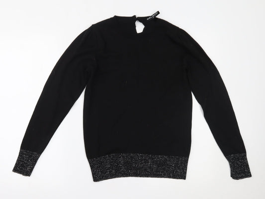 Womens UK Size M Select Black Basic Blouse