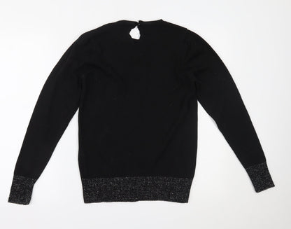 Womens UK Size M Select Black Basic Blouse