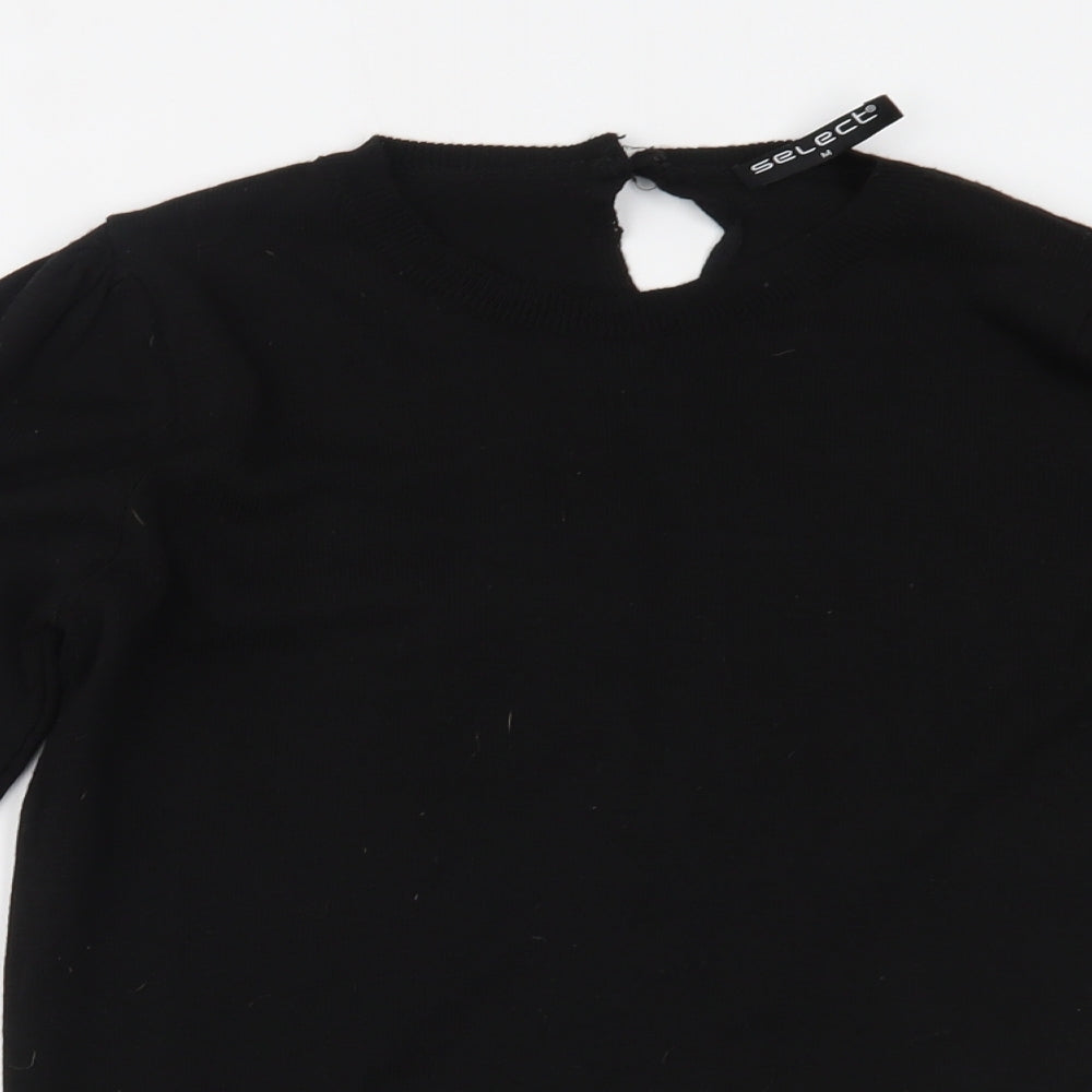 Womens UK Size M Select Black Basic Blouse