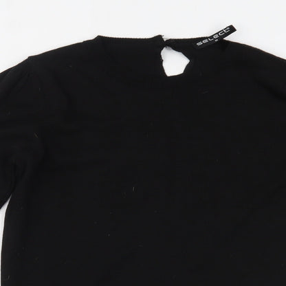 Womens UK Size M Select Black Basic Blouse