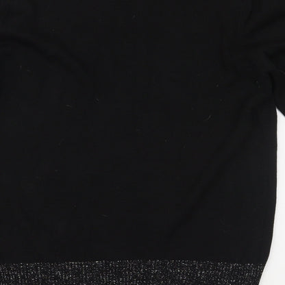 Womens UK Size M Select Black Basic Blouse
