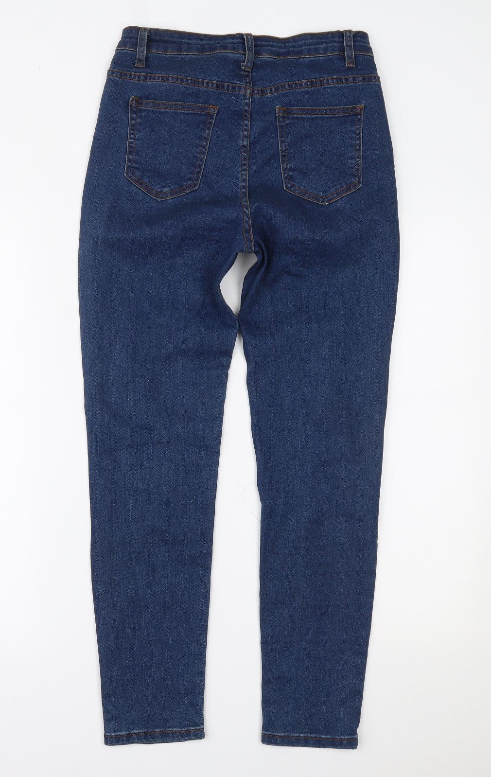 Womens UK Size 10 Momokrom Regular Fit Skinny Blue Jeans