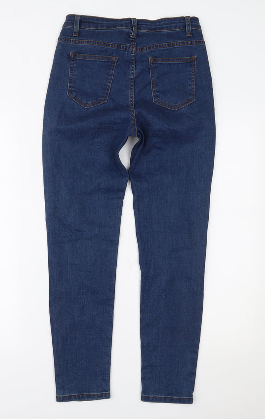 Womens UK Size 10 Momokrom Regular Fit Skinny Blue Jeans