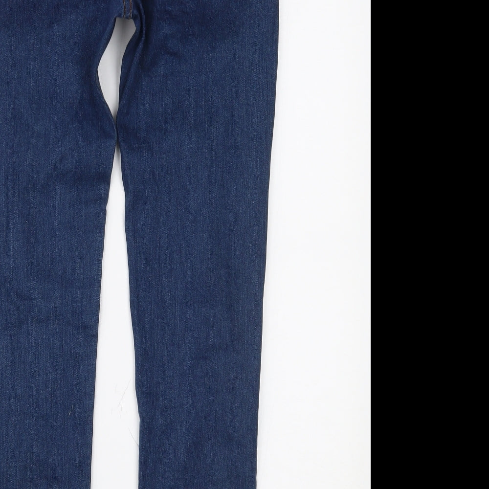 Womens UK Size 10 Momokrom Regular Fit Skinny Blue Jeans