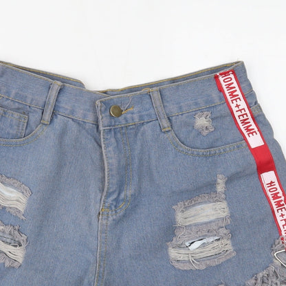 Womens UK Size M Preworn Regular Fit Cut-Off Shorts