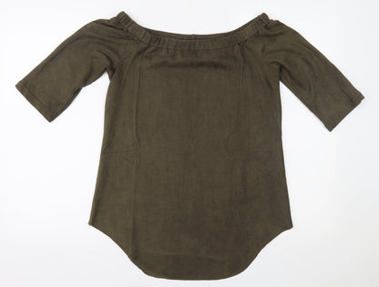 only & u Womens Green   Basic Blouse Size M