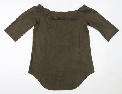 only & u Womens Green   Basic Blouse Size M