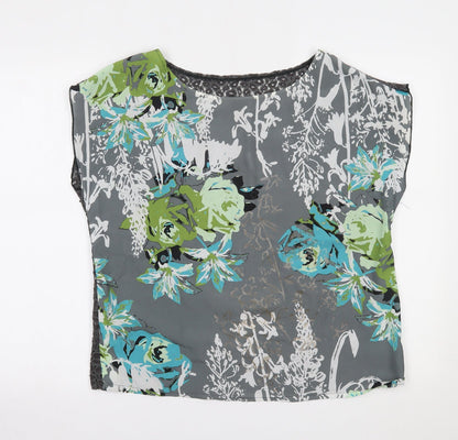 Womens UK Size One Size Preworn Grey Basic Blouse