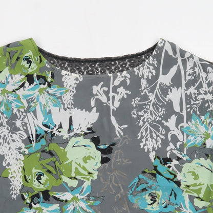 Womens UK Size One Size Preworn Grey Basic Blouse