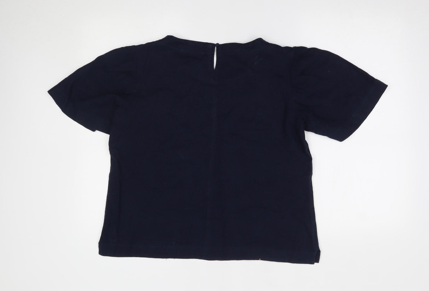 Womens UK Size One Size M&S Blue Basic Blouse