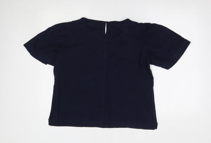 Womens UK Size One Size M&S Blue Basic Blouse