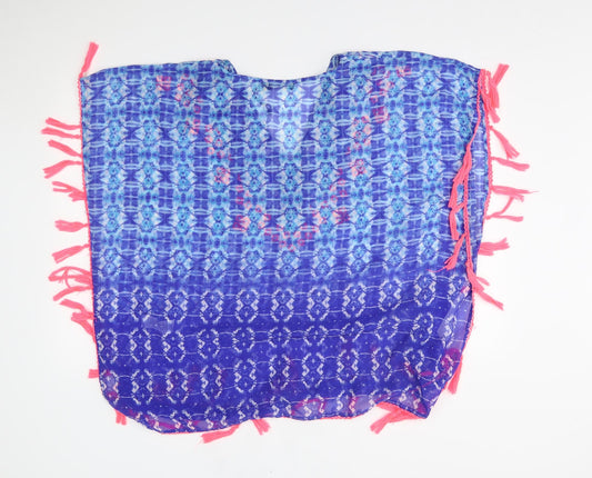 Boohoo Womens Blue    Poncho Size 14