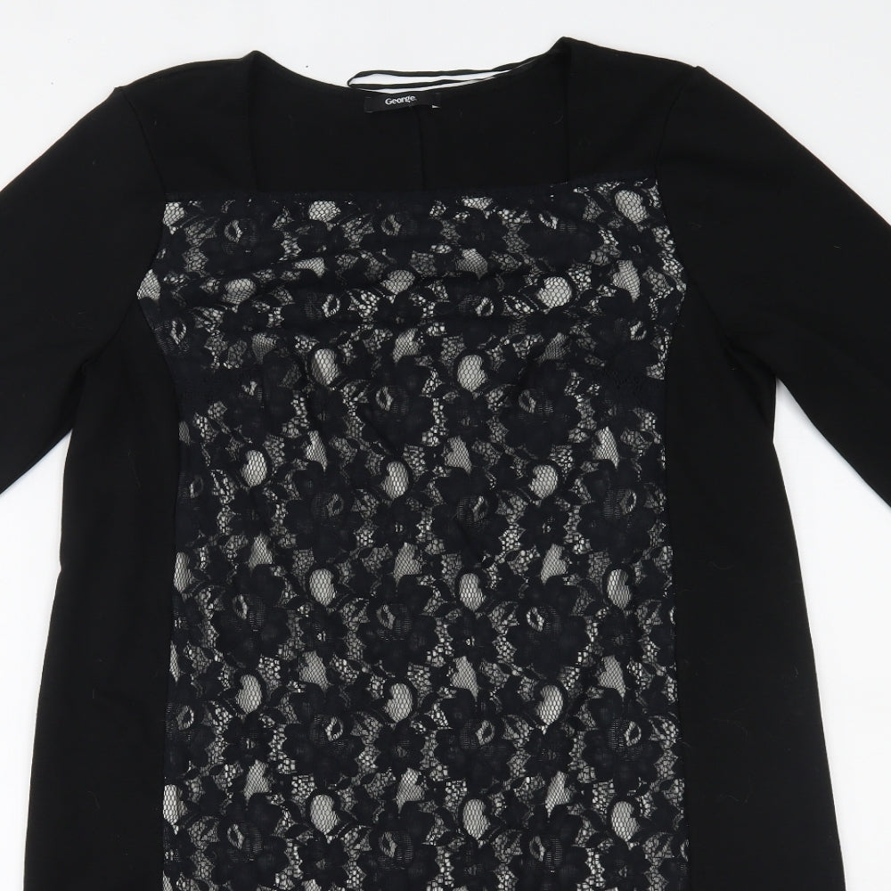 George Womens Black   A-Line  Size 14