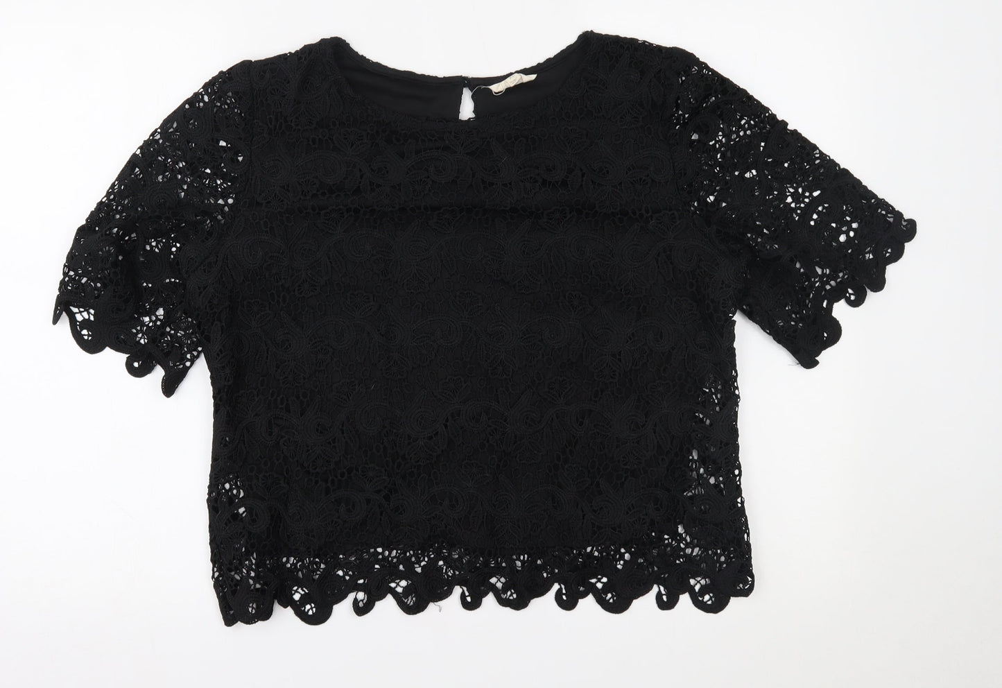 Womens UK Size XL adiva Black Basic Blouse
