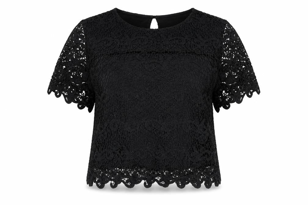 Womens UK Size XL adiva Black Basic Blouse