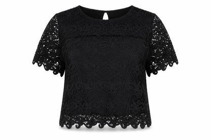 Womens UK Size XL adiva Black Basic Blouse