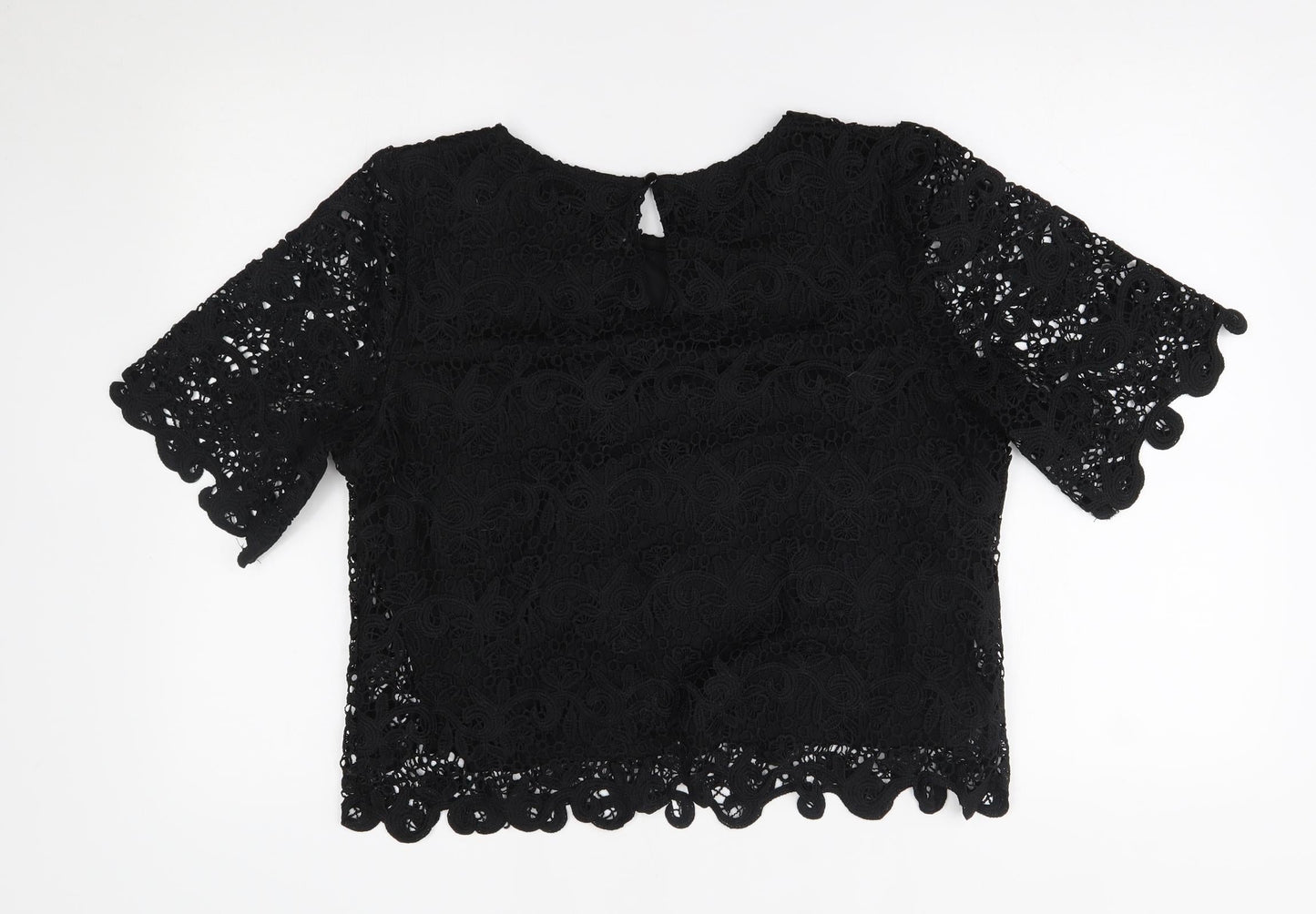 Womens UK Size XL adiva Black Basic Blouse
