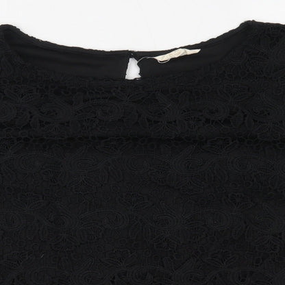 Womens UK Size XL adiva Black Basic Blouse