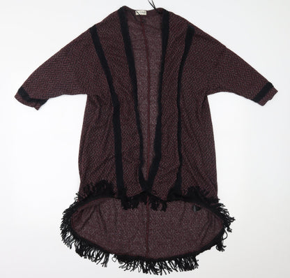 Womens UK Size 8 Miss Selfridge Red Cardigan Jumper