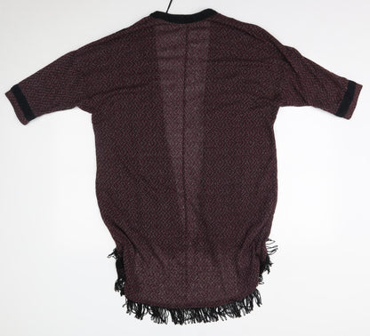 Womens UK Size 8 Miss Selfridge Red Cardigan Jumper
