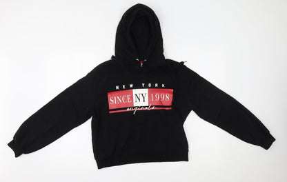 H&M Womens Black   Pullover Hoodie Size S