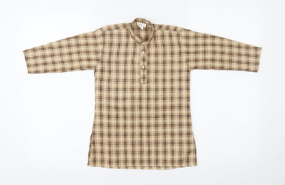 BTC Boys Beige Plaid   T-Shirt Size 2 Years