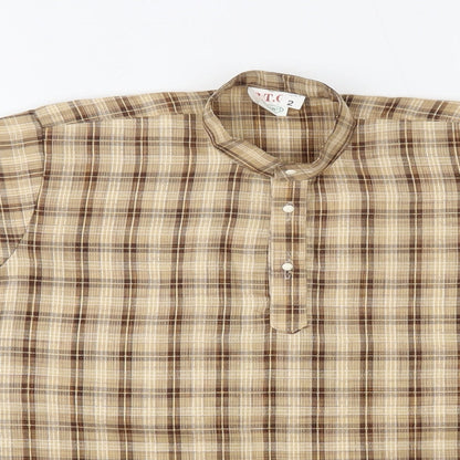 BTC Boys Beige Plaid   T-Shirt Size 2 Years