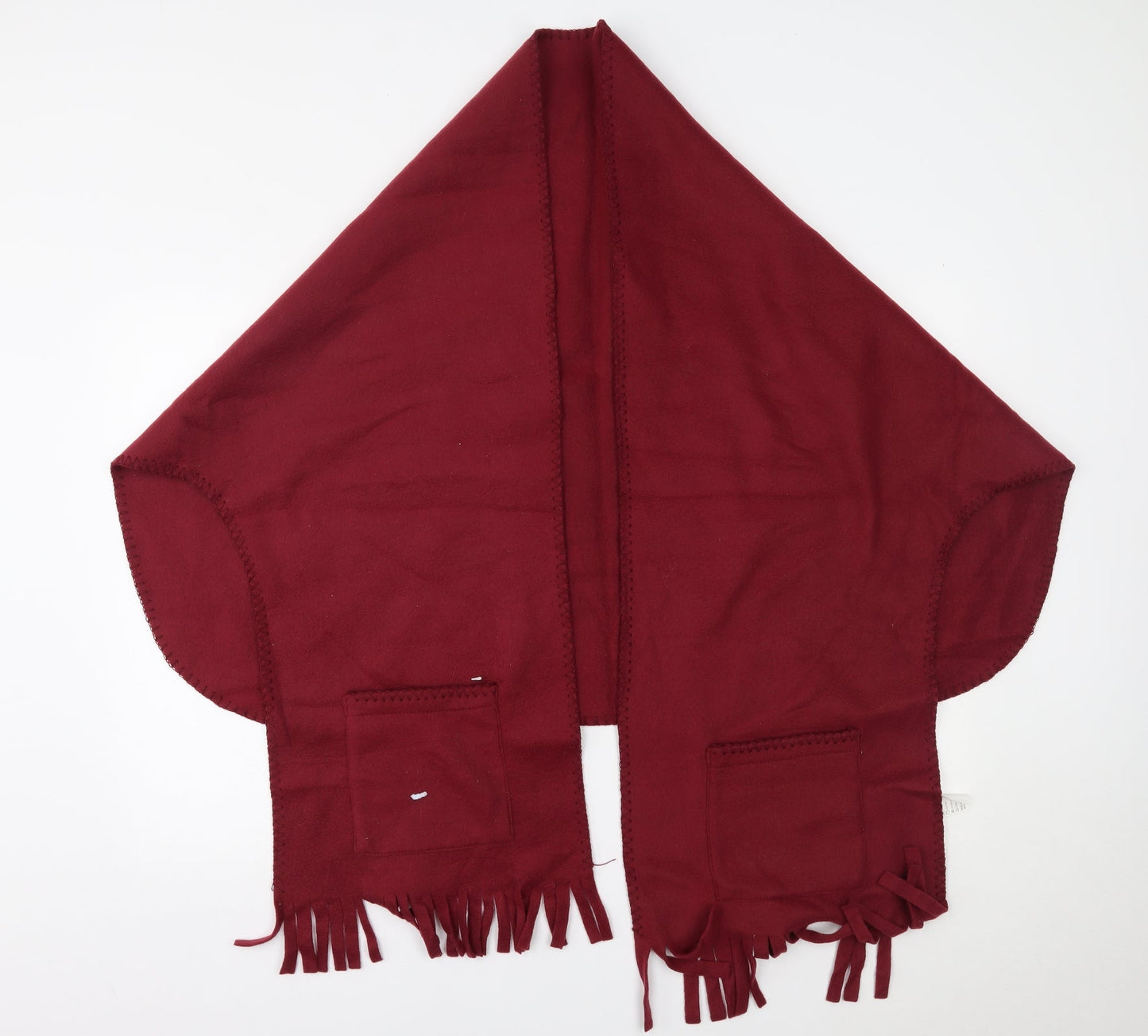 Womens UK Size One Size Preworn Red Cape Jumper