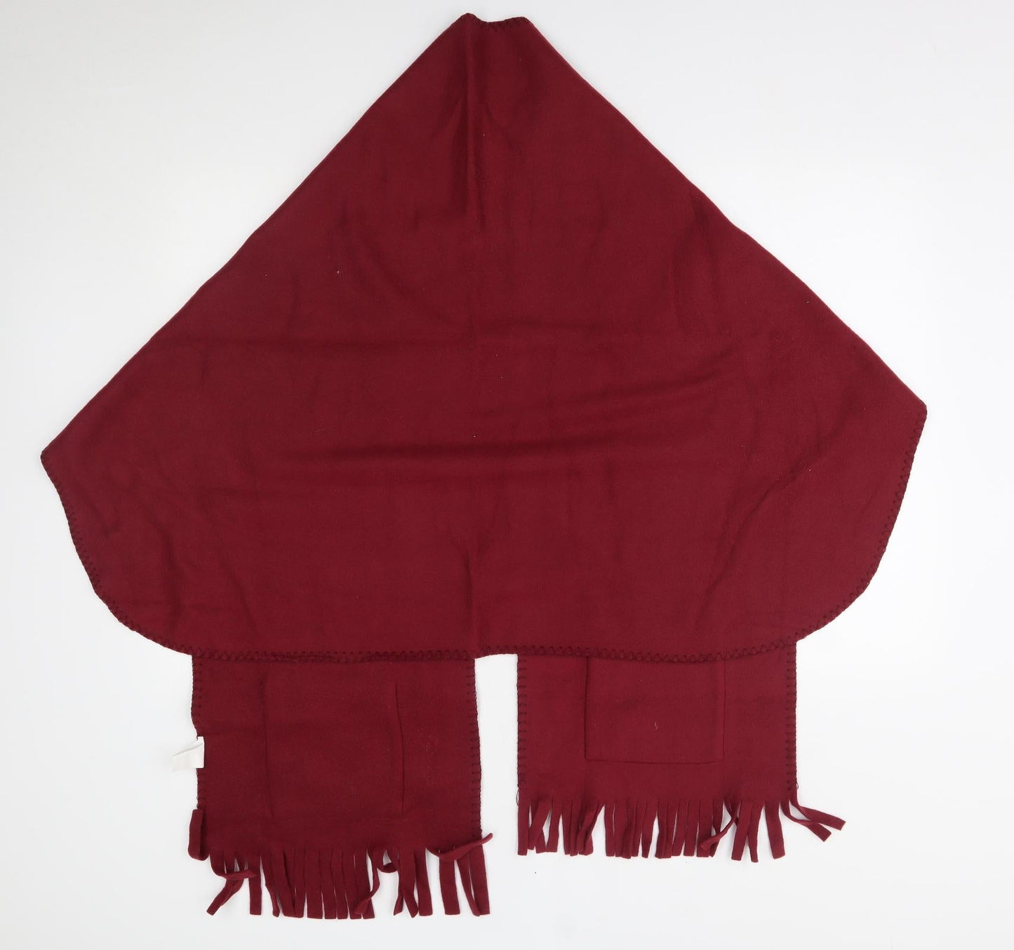 Womens UK Size One Size Preworn Red Cape Jumper