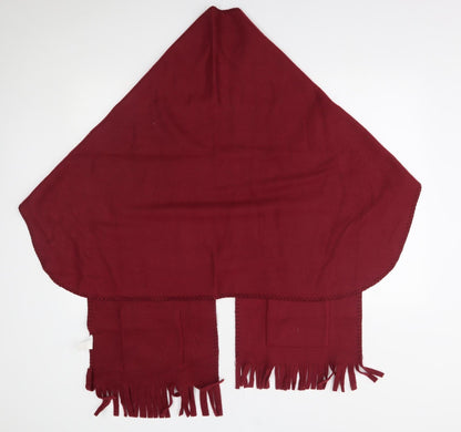 Womens UK Size One Size Preworn Red Cape Jumper