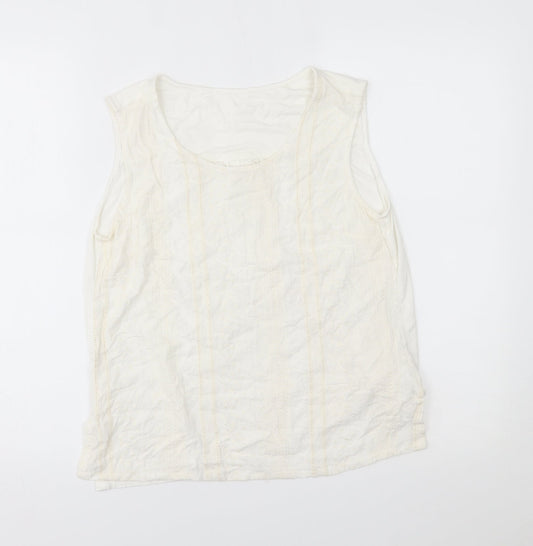 Womens UK Size One Size Preworn White Basic Blouse